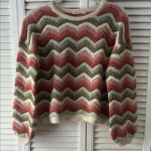 Marine Layer Chevron Knit Sweater Multicolor